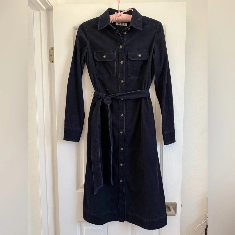 Boden Eloise Corduroy Midi Shirt Dress - Picture 6 of 13